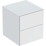 Mueble lateral Geberit ONE con dos cajones: 45x49.2x47cm, Blanco / Cubierto mate